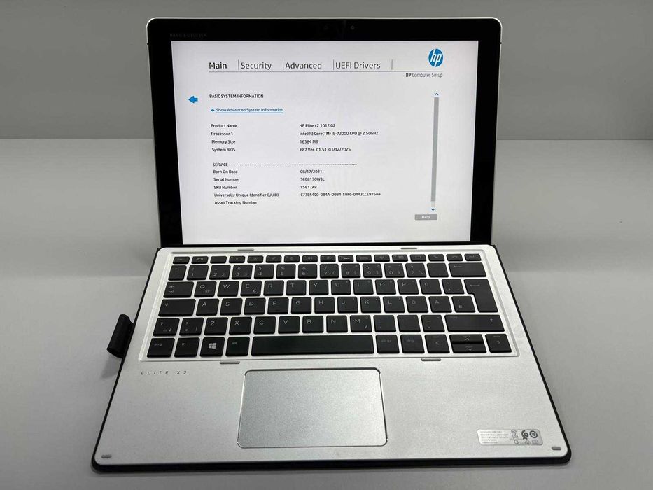 Tableta/Laptop SH HP Elite X2 G2 i5-7200U NVME 256Gb 16gb RAM cu tast