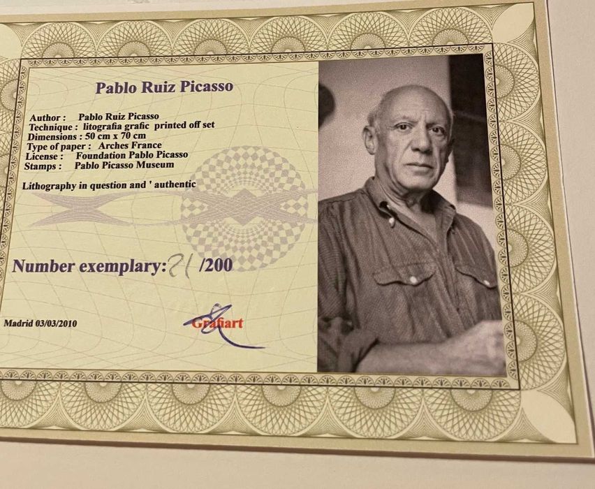 Pablo Picasso - Masa de seara, litografie