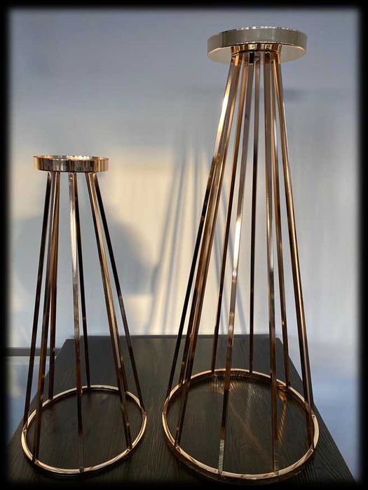 Suport metalic aranjamente florale evenimente, suporți aurii flori