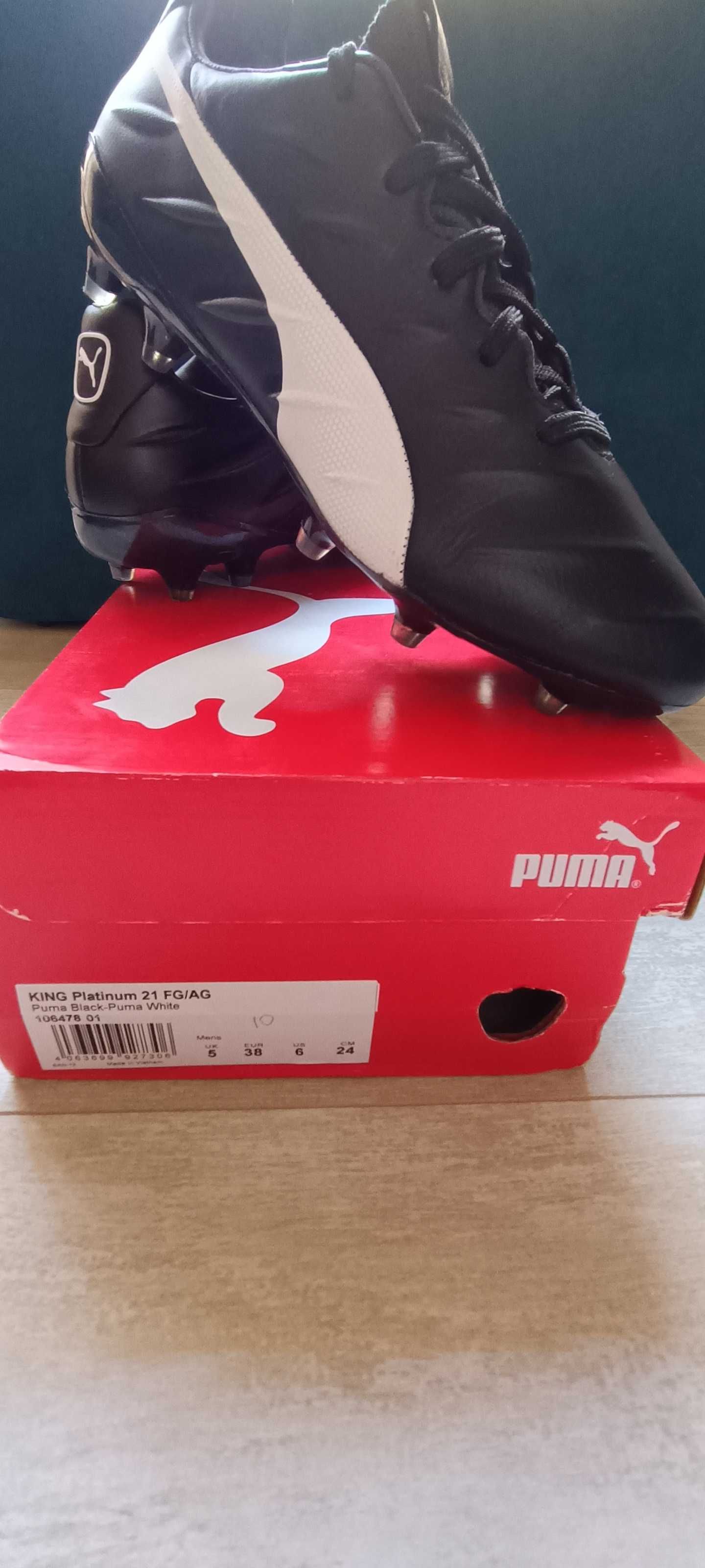 Ghete fotbal FG/AG Puma King 21 Platinum masura 38