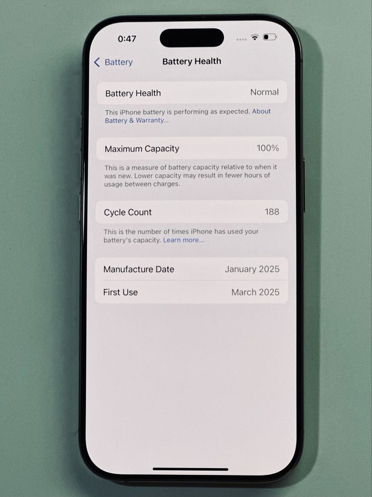 iPhone 16 Pro Desert Titanium 100% battery