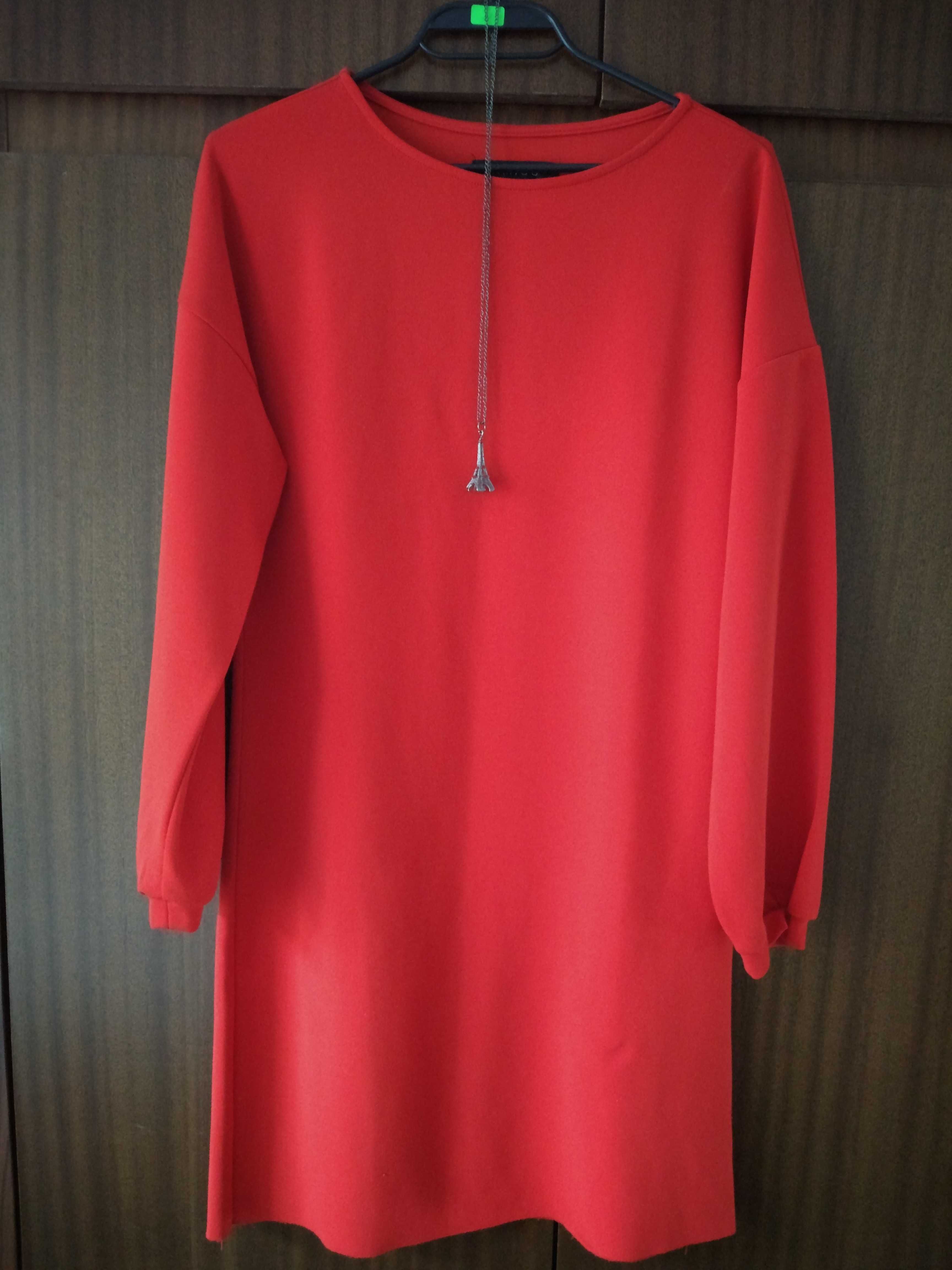 Дамски червени рокли S/M + аксесоар
