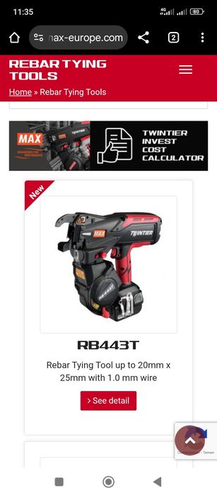 Reparații și întreținere pistoale Max RB 441t.443t661tde legat fier be