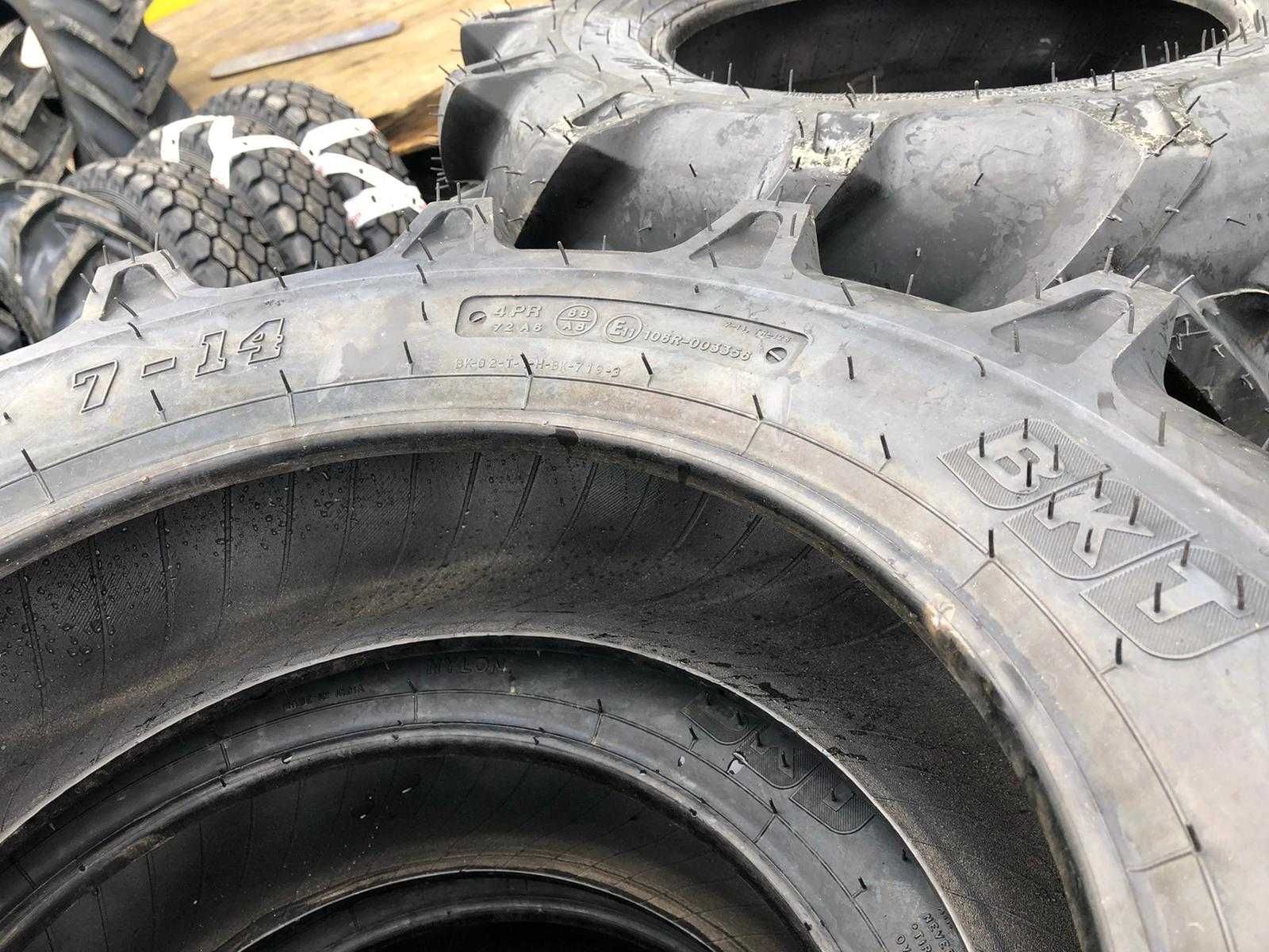Cauciucuri noi 7-14 BKT anvelope tractor MITSUBISHI, ISEKI