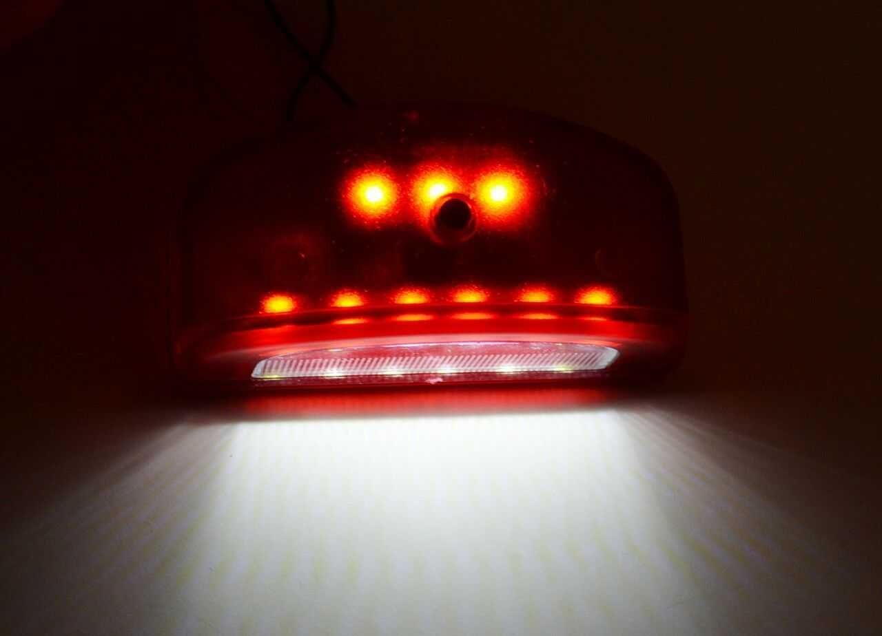 1 бр. ЛЕД LED габарити за осветление на номер , ЧЕРВЕНИ ,  12-24V