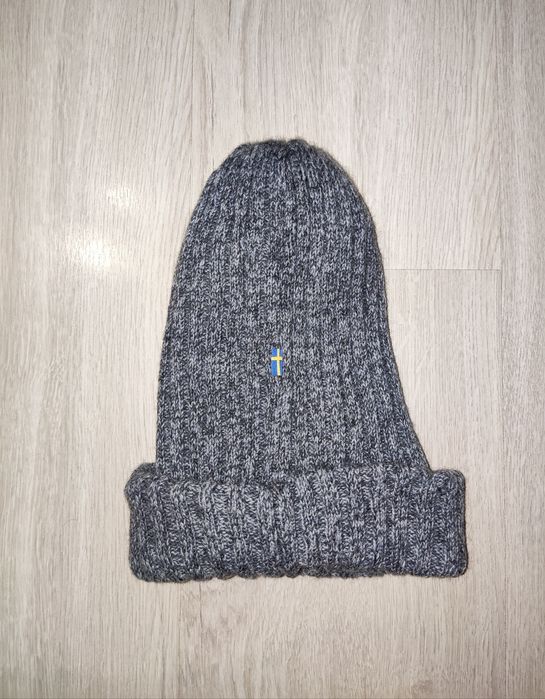 Fjallraven Byron Hat - dark grey/grey, вълнена зимна шапка