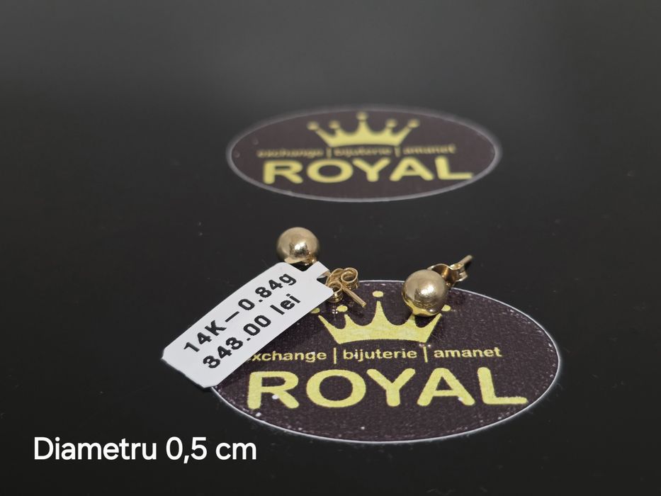 Bijuteria Royal: Cercei aur 14k/0.84 gr