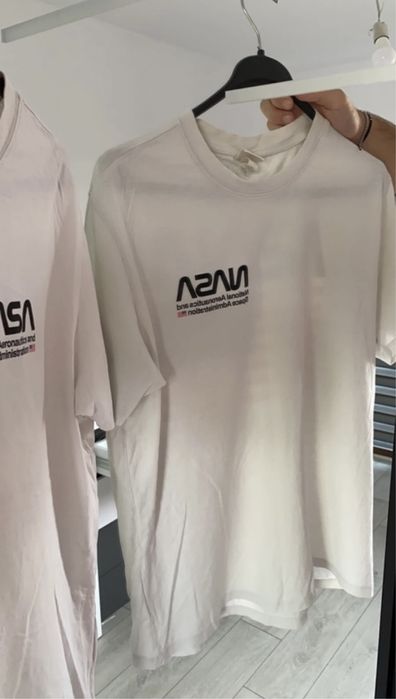 Tricou NASA ,maneca scurta (alb)