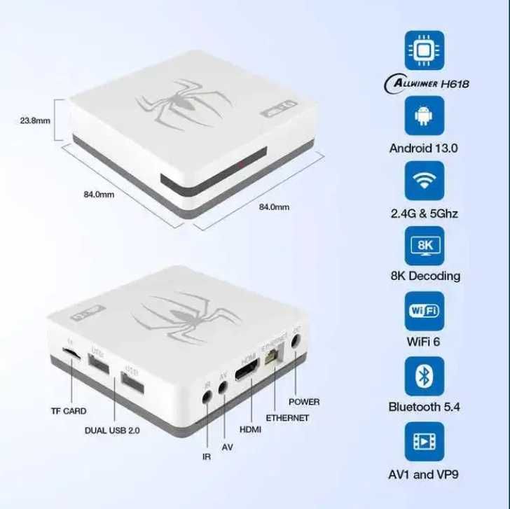 Нова G7 Android 14 Игрова конзола и tv box в едно 128GB 4GB 40000 игри