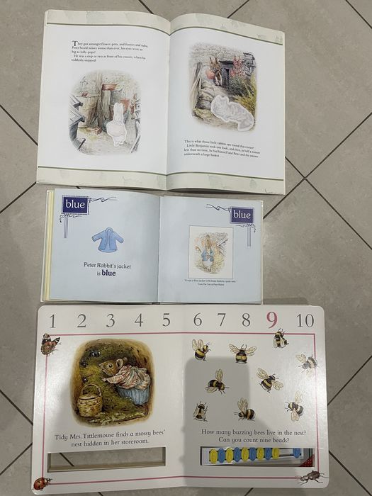 Английски книжки-Зайчето Питър,Снежанка,Червената шапчица,трактор