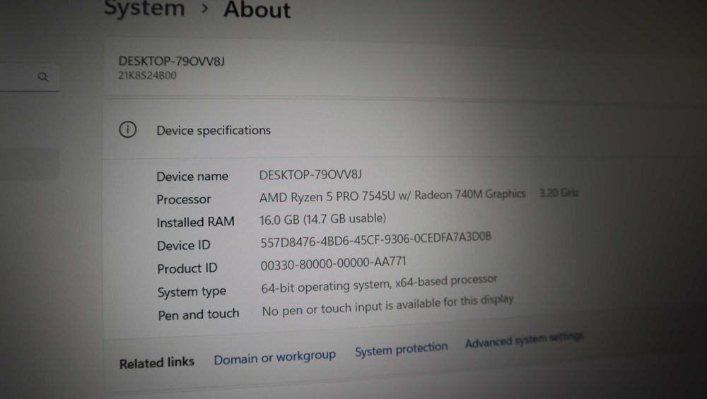 Lenovo ThinkPad T16 2 Gen AMD 740M 16"/ Ryzen 7545U / SSD 1TB / 16GB