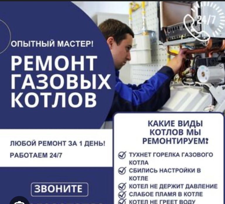 Ремонт Чистка Профилактика газовых котлов и печек