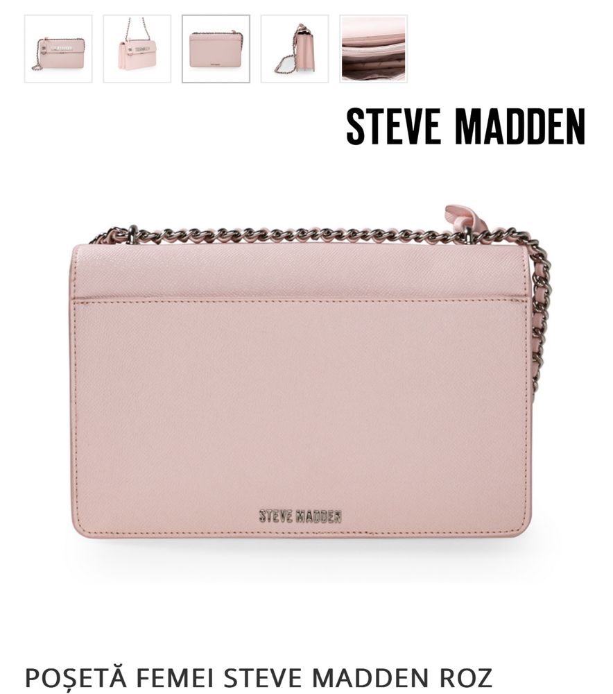 Geanta originala roz pink Steve Madden