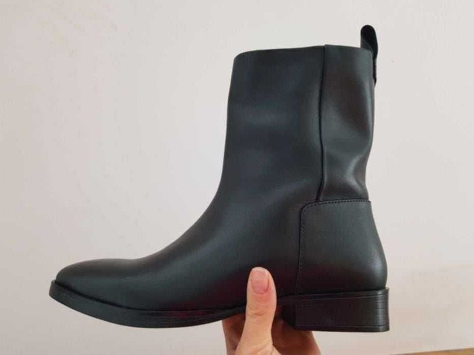 Боти Zara от естествена кожа, номер 37, нови, с етикет