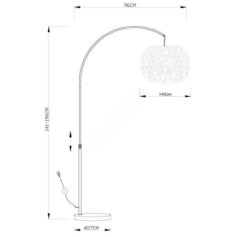 Lampadar Globo, Lampa MOBEXPERT cu Pene, Alba, Stare Noua, Nefolosita