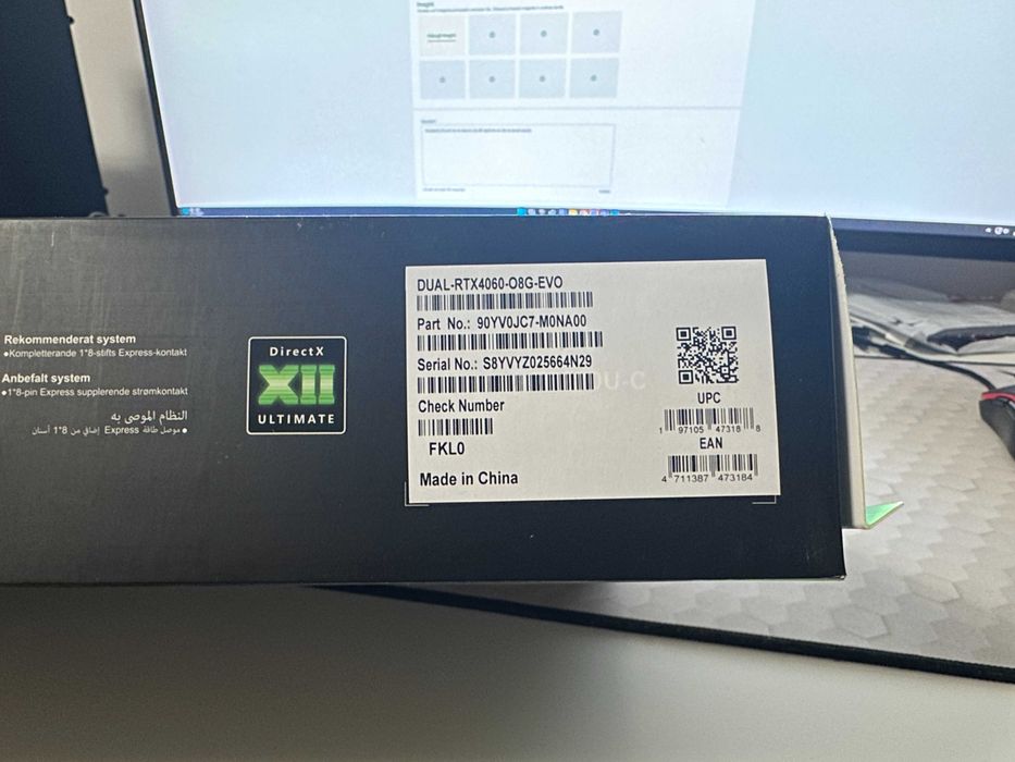 Placa video  ASUS RTX 4060 Dual EVO OC Edition 8GB GDDR6 *Garantie*