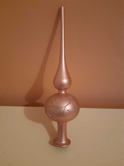 Връх за елха Розово злато 30 см