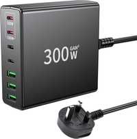 USB C Бързо зарядно устройство: 300W GaN зарядно устройство 7 порта PD