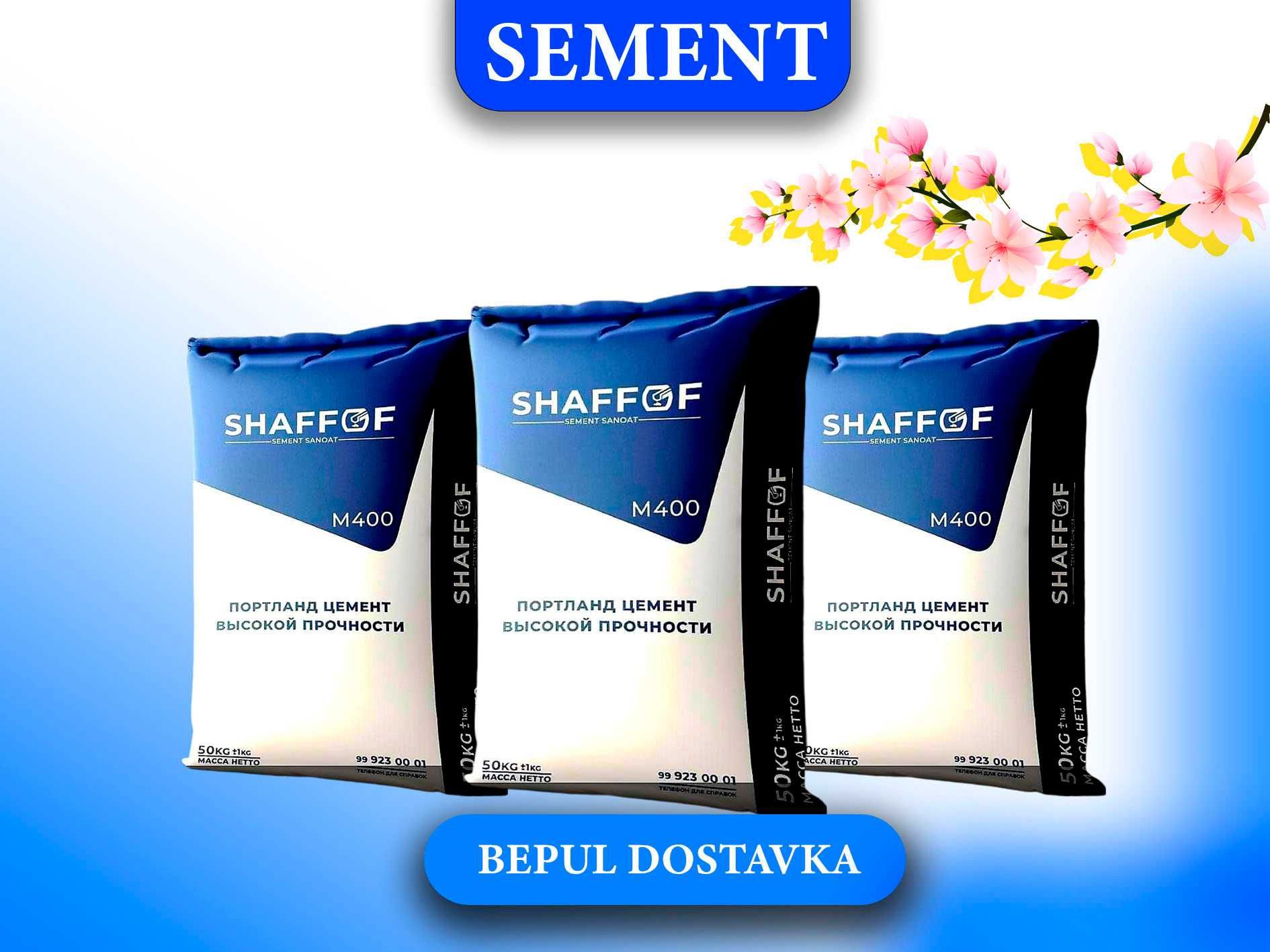 Sement yetkazib berish — tez va oson Shaffof