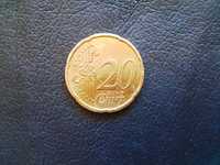 Moneda rara de 20 eurocent Grecia 2002 litera E in stea + Bonus .