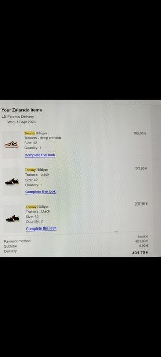 Tommy Hilfiger - Adidași Purpuriu Profund , mărimea 42