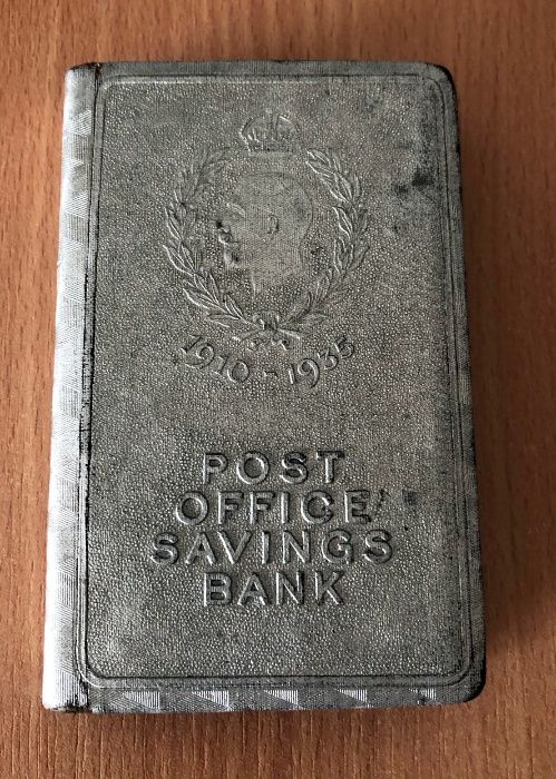Cutie caseta seif pusculita bani Post Office Savings Bank - vintage -