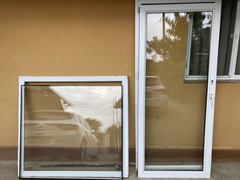 Tamplarie PVC, usa balcon + fereastra