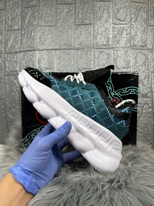 Versace Chain Reaction Blue Black White Albastru Negru cutie