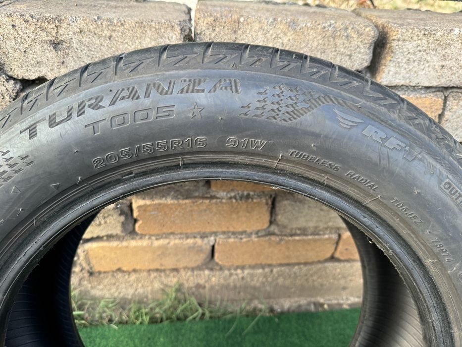 4 броя Летни гуми 205/55/16 цола BRIDGESTONE TURANZA T005 RFT