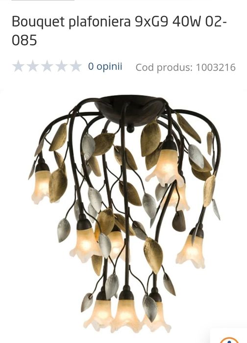 Vând plafoniera și 2 aplice