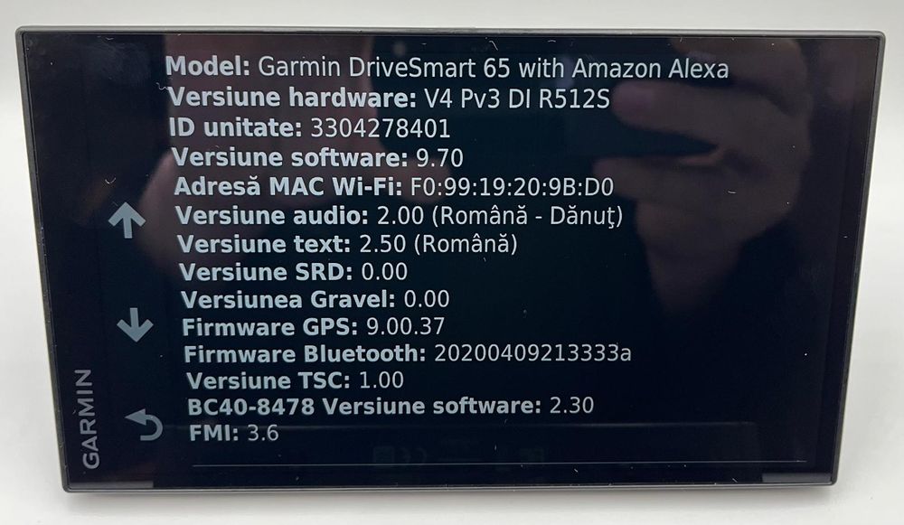 Amanet F28: GPS Garmin Drivesmart 65 + camera Garmin BC40