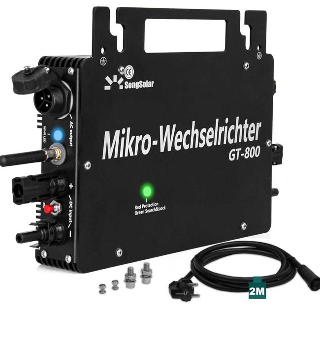 800W микро соларен мрежов инвертор IP65, DC 22-48 V, MPPT,WiFi контрол