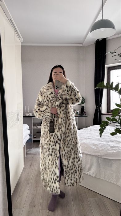 Эко шуба под рысь новая зимняя