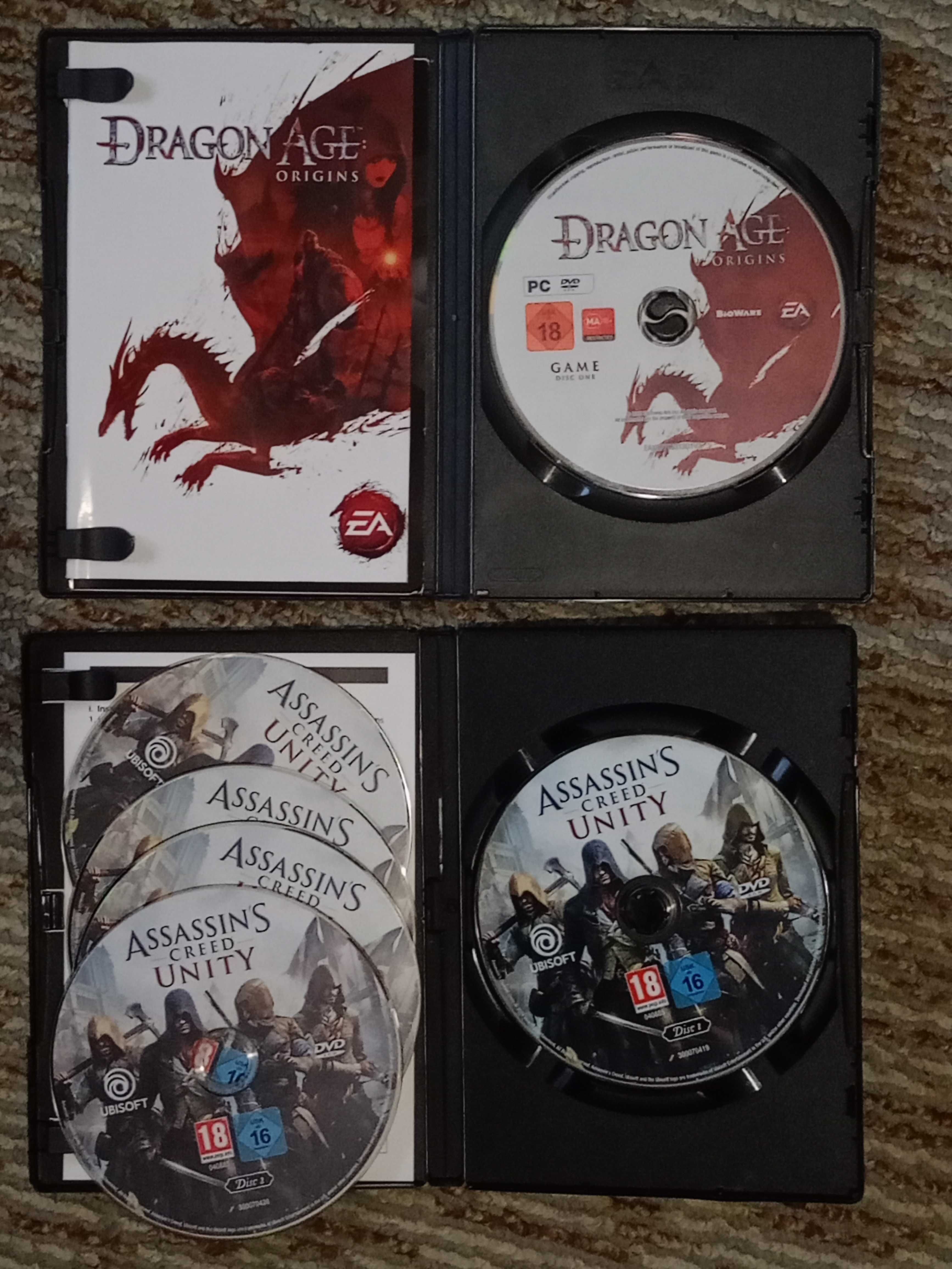 Игри за PC - Assassin's Creed - Unity, и Dragon Age - Origins.