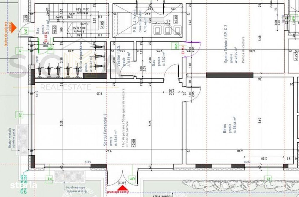 Spatiu comercial de inchiriat, 126 mp, finisat, Bulgaria!
