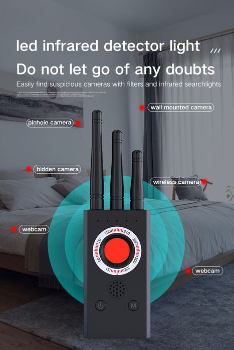 Vand detector gps tracker, microfoane, camere.