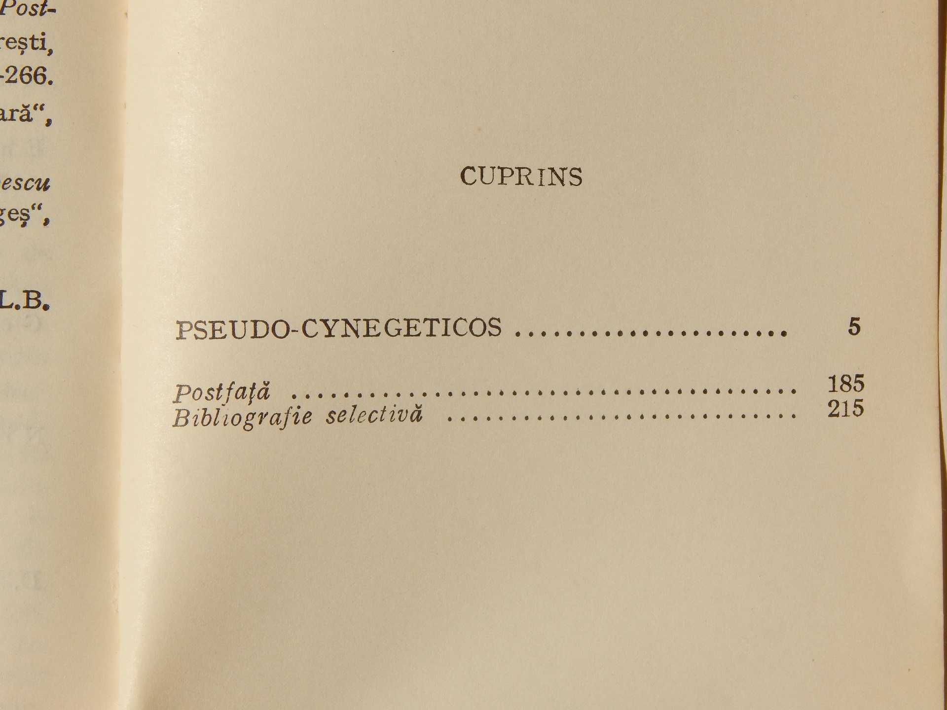 Pseudo-cynegeticos A I Odobescu editura Minerva 1974