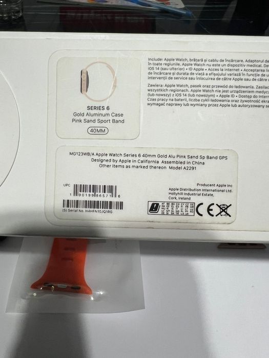 Apple Watch Seria 6 40mm Gold