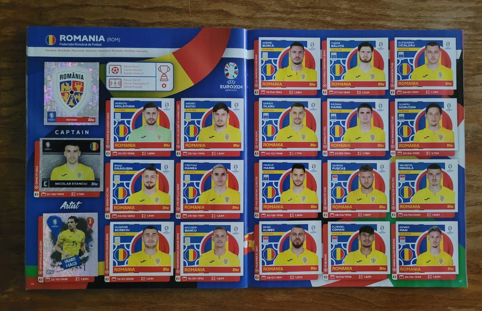 Vând album softcover complet Euro 2024