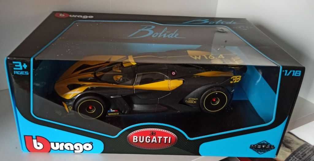 Macheta Bugatti Bolide 2020 galben - Bburago 1/18