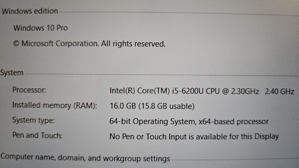 Fujitsu u747, i5 6200u, 16gb ddr4, 256gb NVME
