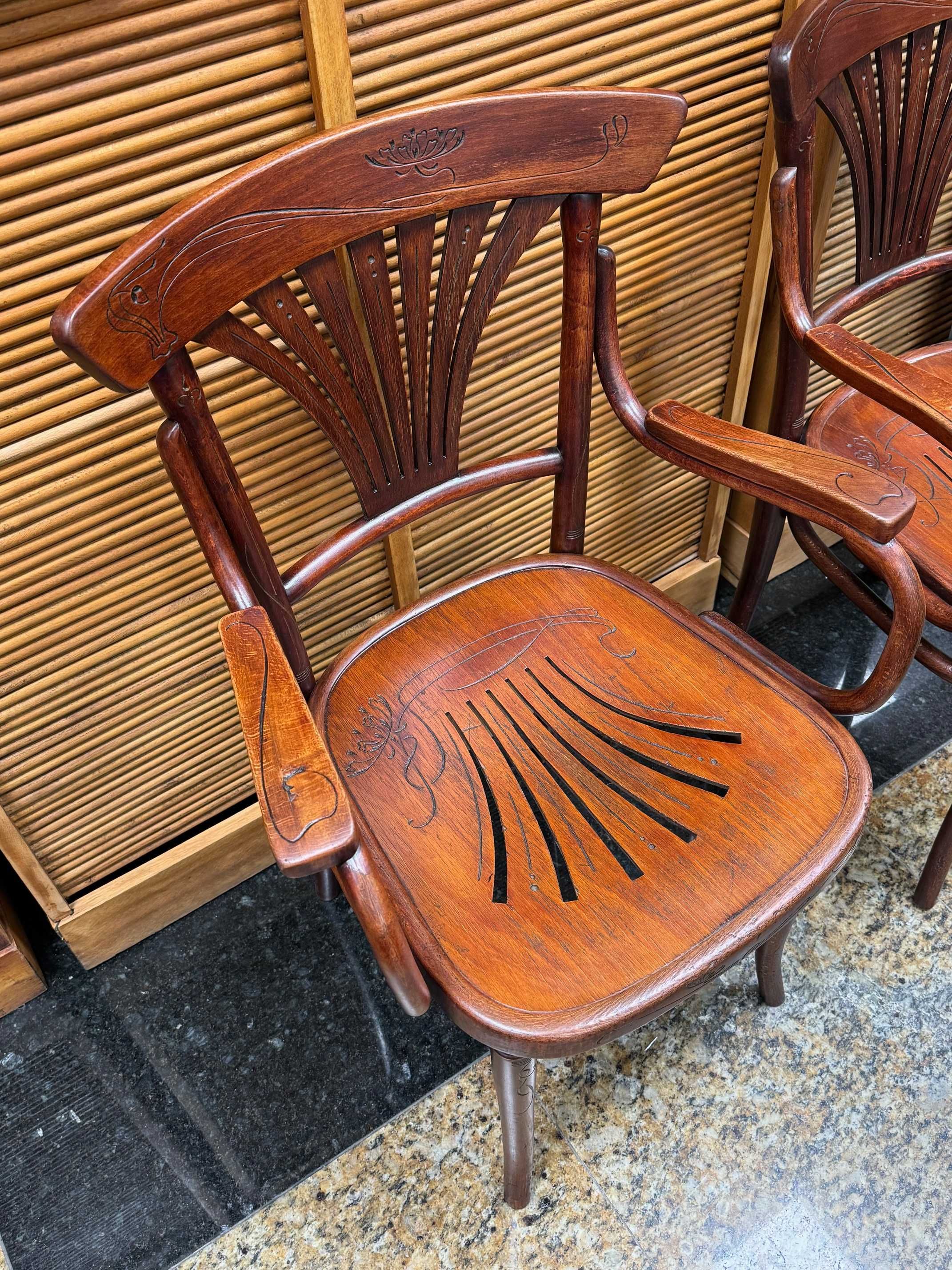 Столове с подлакътници Thonet, Model 221, Vienna Secesion, 1910'