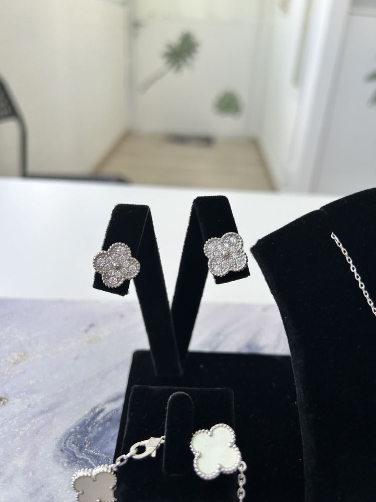 Set Bijuterii Premium Van Cleef Diamond S925