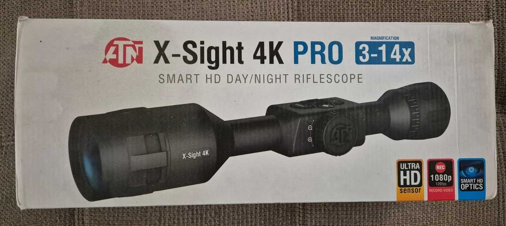 Luneta cu vedere zi/noapte ATN X-Sight 4K PRO 3-14x, inregistrare 4K