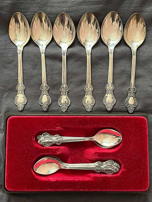 Набор новых чайных и кофейных ложек (мельхиор МНЦ)