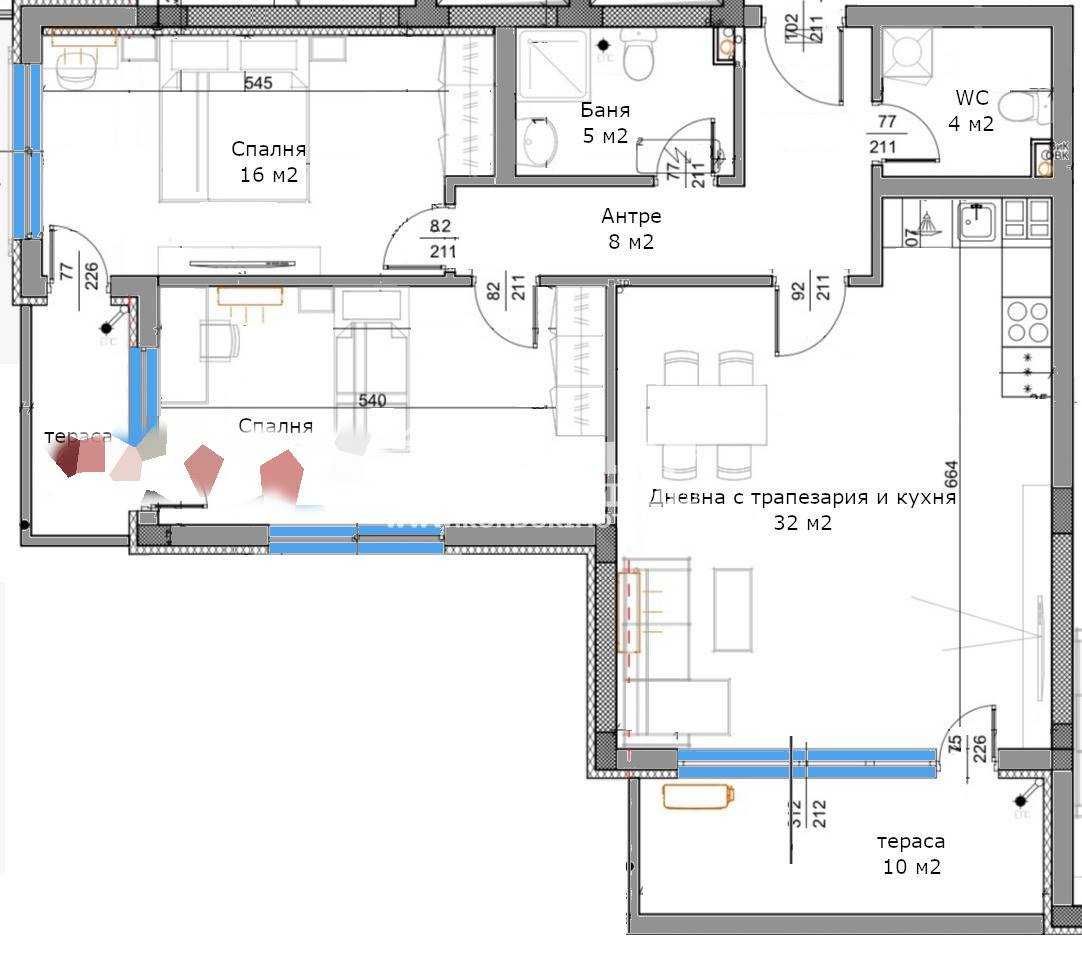 Продава се Тристаен апартамент в Пловдив, Кючук Париж - 130 кв.м за 1612 €/кв.м - Снимка #9