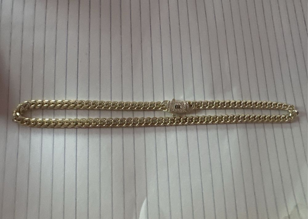 Lant monaco cubanez din aur 14k