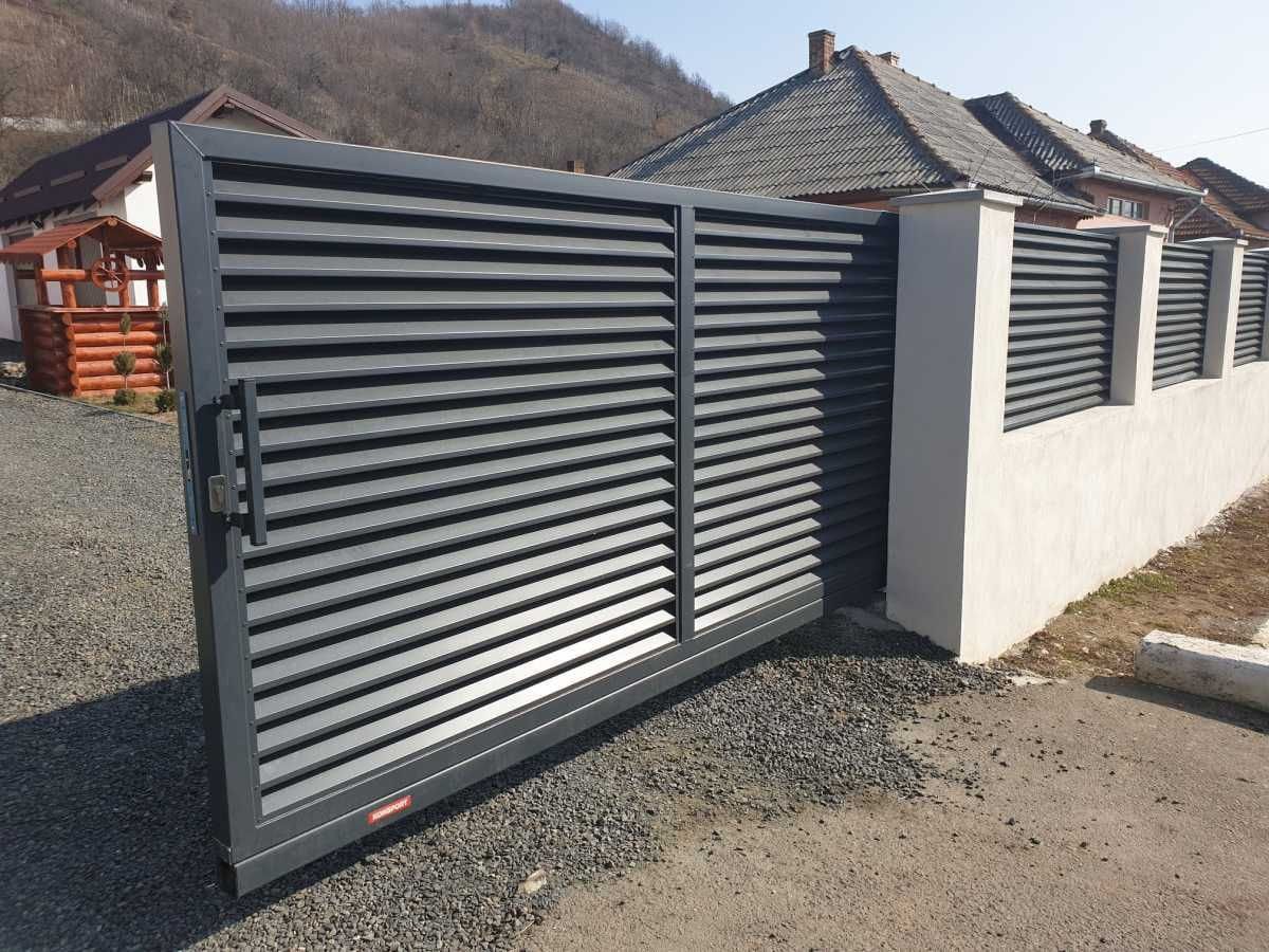 Garduri din sipca metalica, panou tip jaluzele, tabla, plasa si BCA