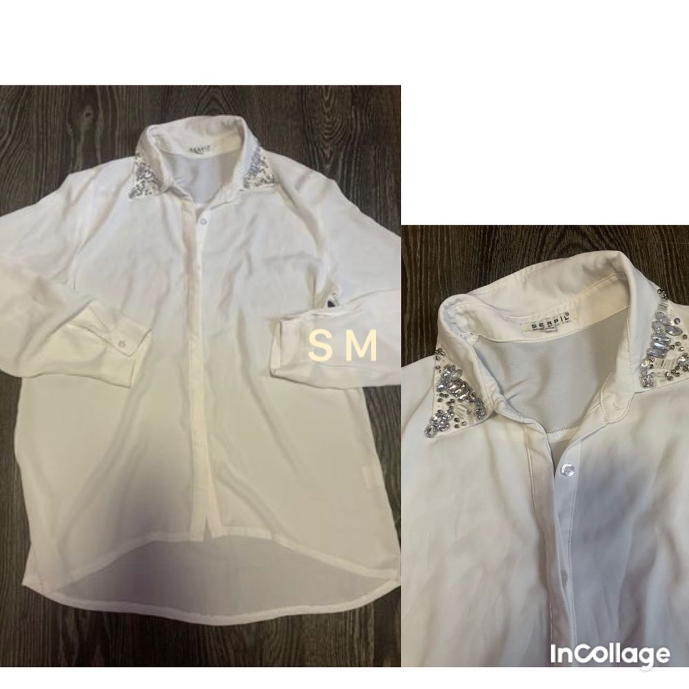 Женская Белая рубашка, блузка размер, яркие рубашки женские   s m