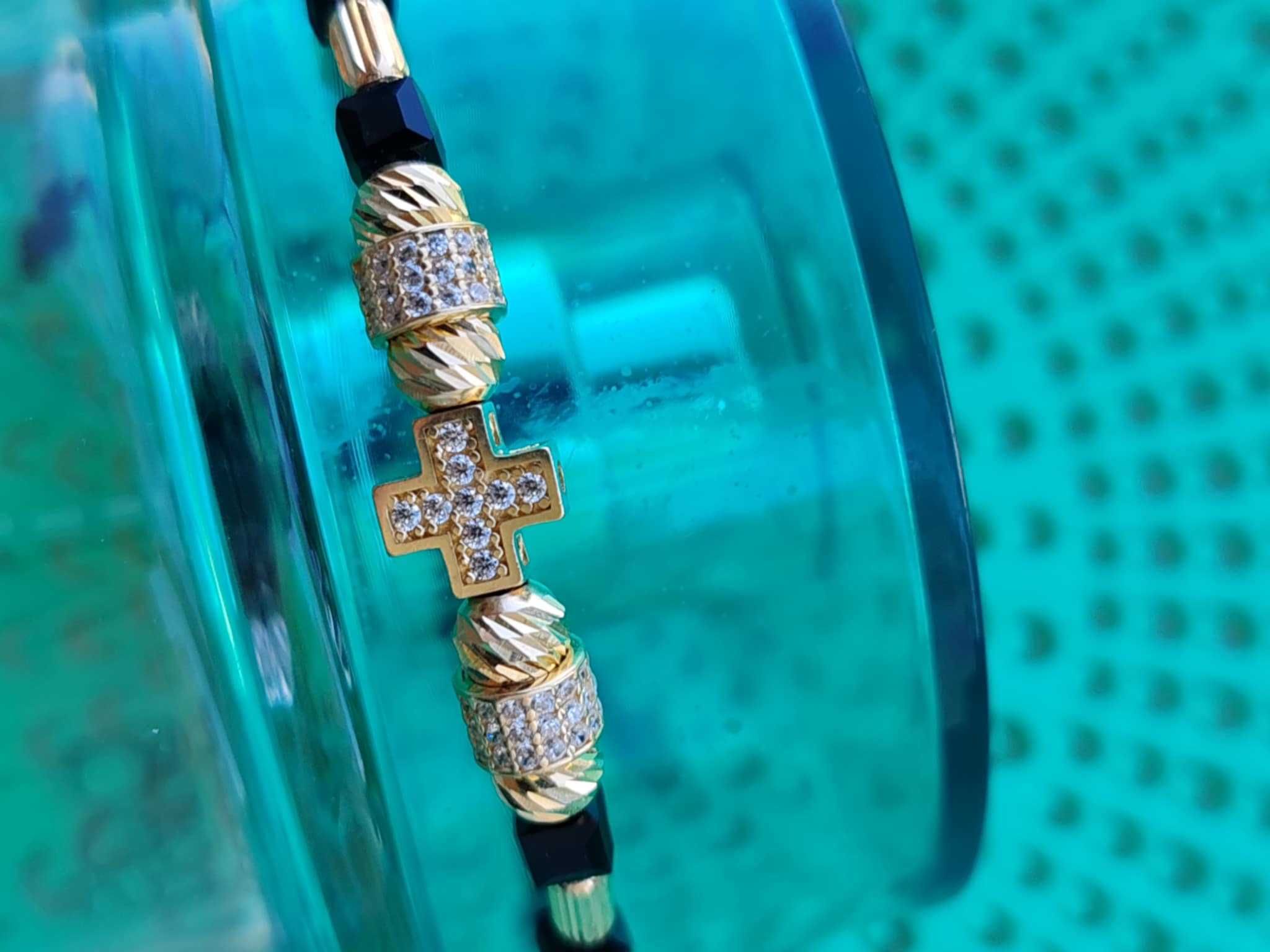 Bratara cu snur din aur de 14k, 5.83g